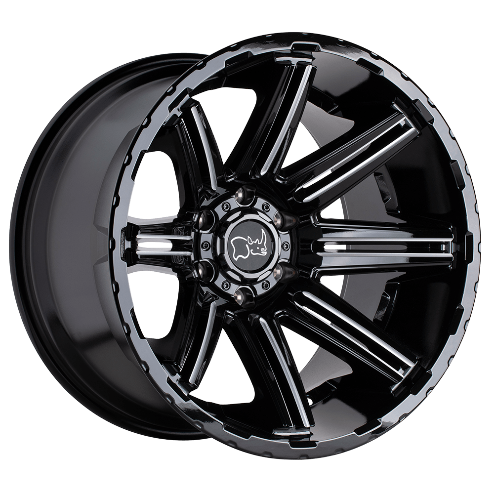 Black Rhino RAMPAGE 20X9.5 GLOSS BLACK 6X5.5 - 2095RPG126140R12 Black Rhino RAMPAGE 20X9.5 GLOSS BLACK 6X5.5 - 2095RPG126140R12