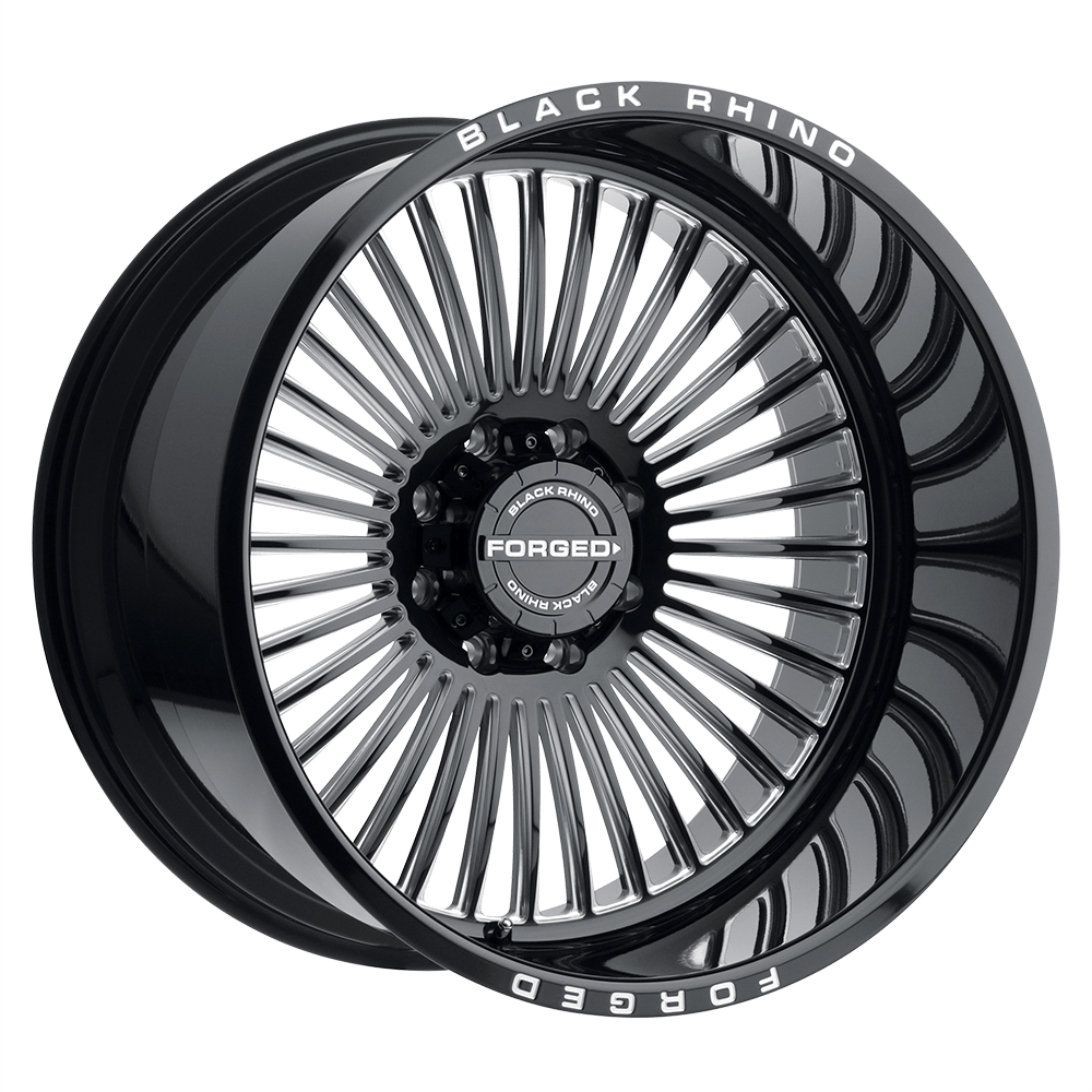 Black Rhino HORUS 24X14 GLOSS BLACK W/ MILLED SPOKES 8X170 - 2414HRS-68170B25
