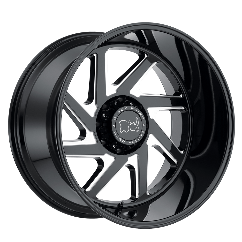 Black Rhino SWERVE 24X14 GLOSS BLACK W/ DOUBLE MILLED SPOKES 5X5.0 - 2414SWV-65127B71