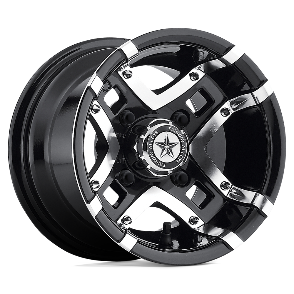 Fairway Alloys FA123 PRESTIGE 10X7 GLOSS BLACK MACHINED 4X4.0 - FA-123-M Fairway Alloys FA123 PRESTIGE 10X7 GLOSS BLACK MACHINED 4X4.0 - FA-123-M