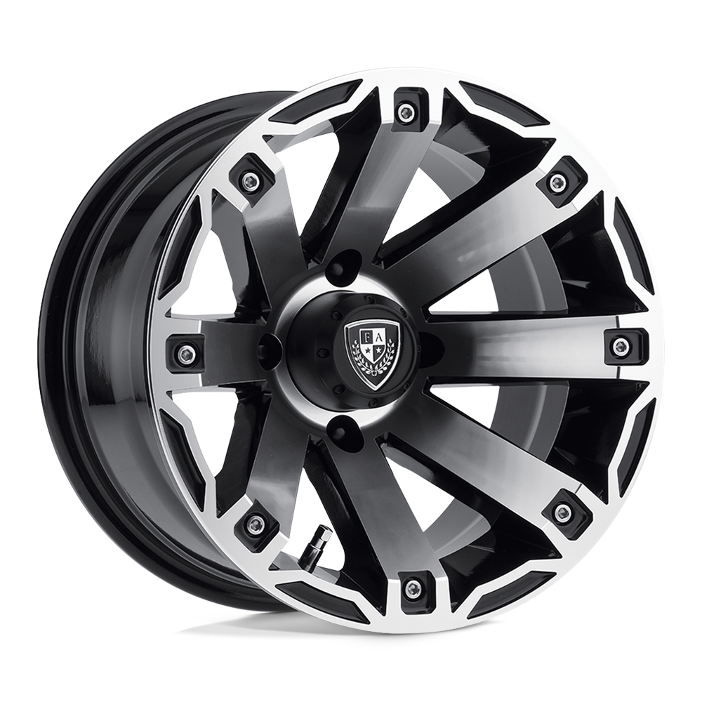 Fairway Alloys FA143 RAGE 12X7 MACHINED GLOSS BLACK 4X4.0 - FA-143-M