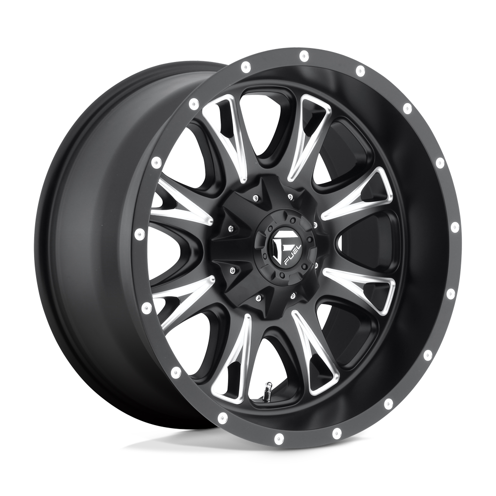 Fuel 1PC D513 THROTTLE 20X10 MATTE BLACK MILLED 6X135/5.5 - D51320009845