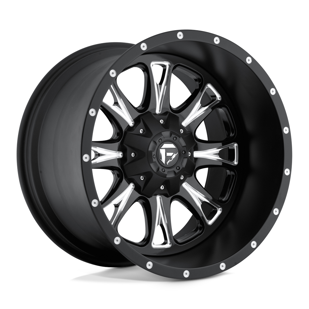 Fuel 1PC D513 THROTTLE 20X12 MATTE BLACK MILLED 6X135/5.5 - D51320209847