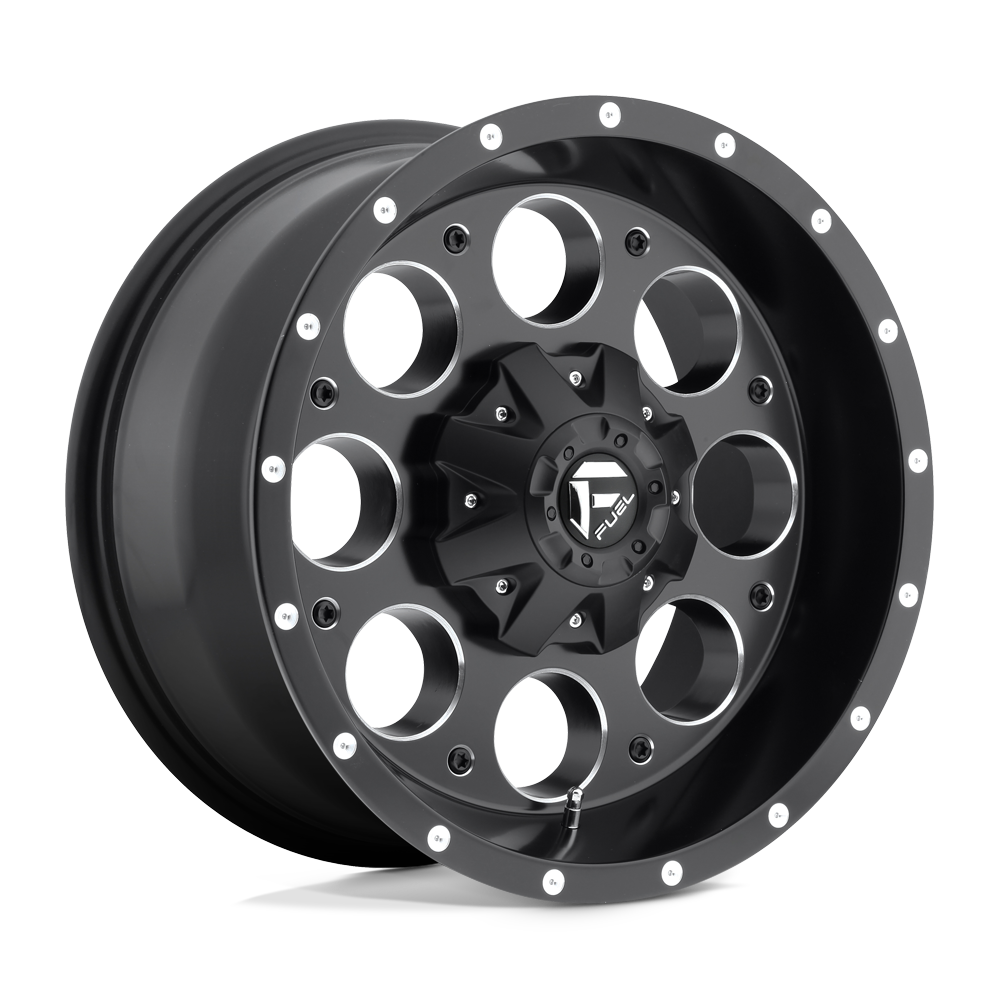 Fuel 1PC D525 REVOLVER 15X10 MATTE BLACK MILLED 5X5.5 - D52515008537 Fuel 1PC D525 REVOLVER 15X10 MATTE BLACK MILLED 5X5.5 - D52515008537