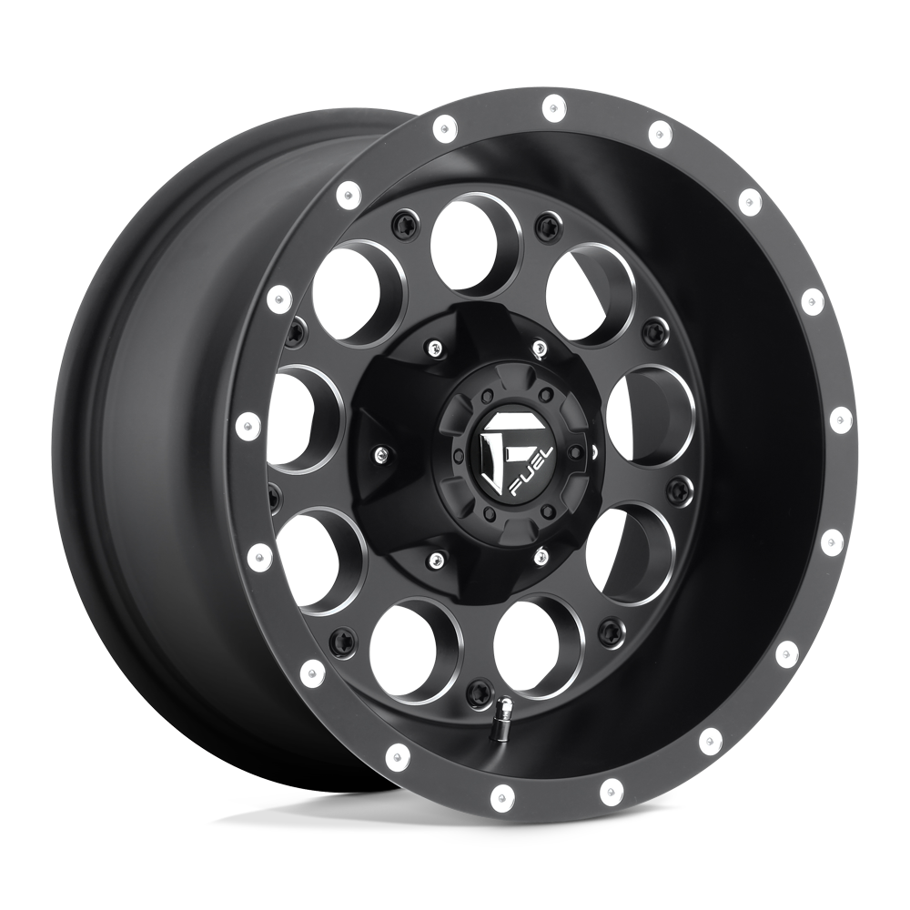 Fuel 1PC D525 REVOLVER 15X8 MATTE BLACK MILLED 6X5.5 - D52515808337