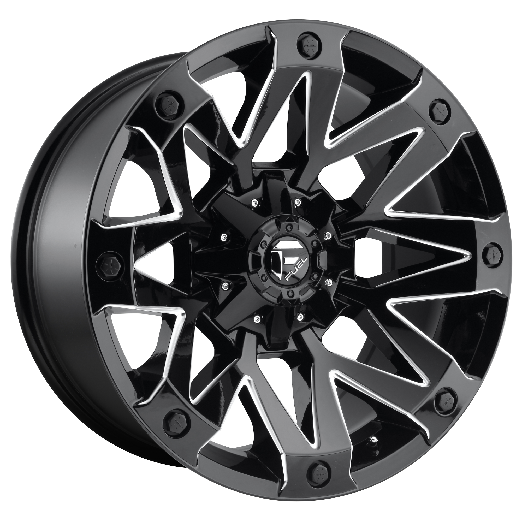 Fuel 1PC D555 AMBUSH 20X9 GLOSS BLACK MILLED 5X5.5/150 - D55520907057
