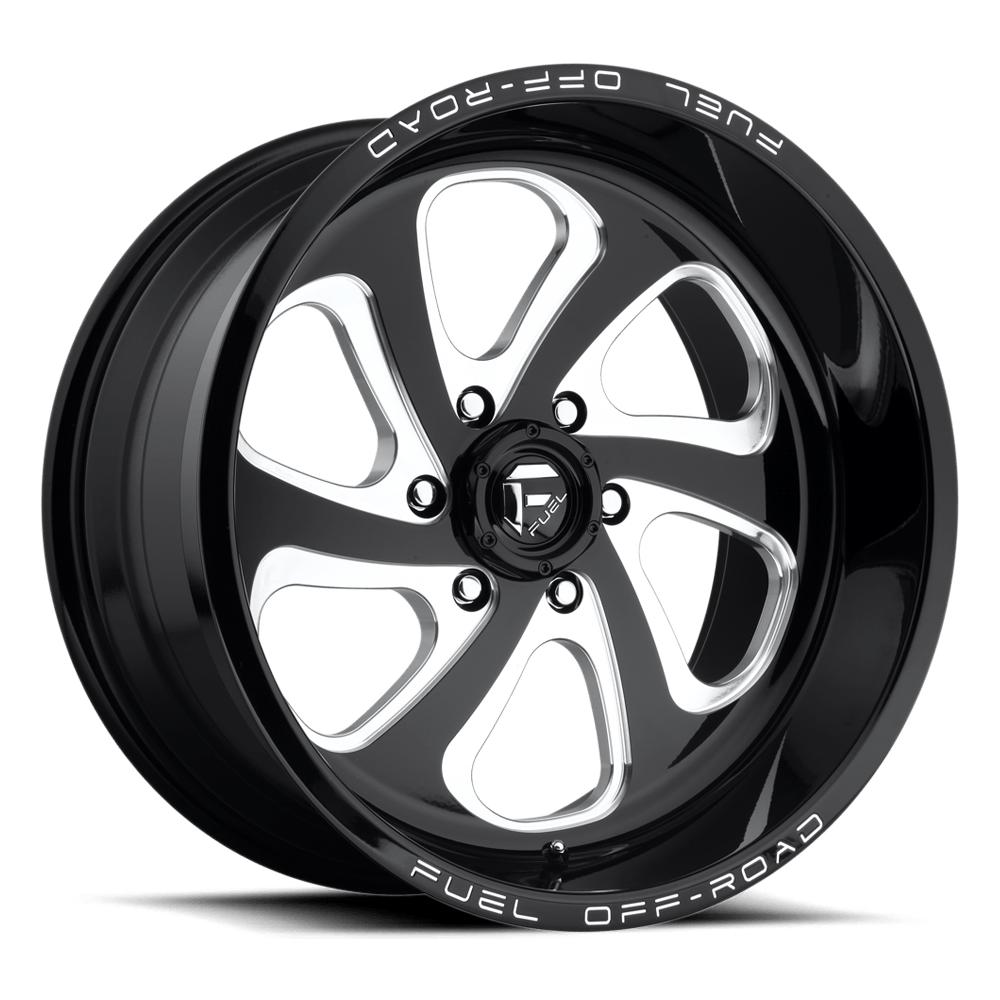 Fuel 1PC D587 FLOW 20X12 GLOSS BLACK MILLED 6X5.5 - D58720208347