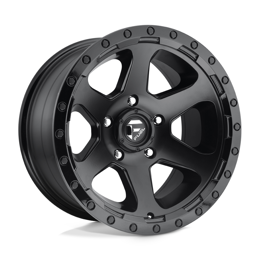 Fuel 1PC D589 RIPPER 17X9 MATTE BLACK GLOSS BLACK LIP 5X5.0 - D58917907345