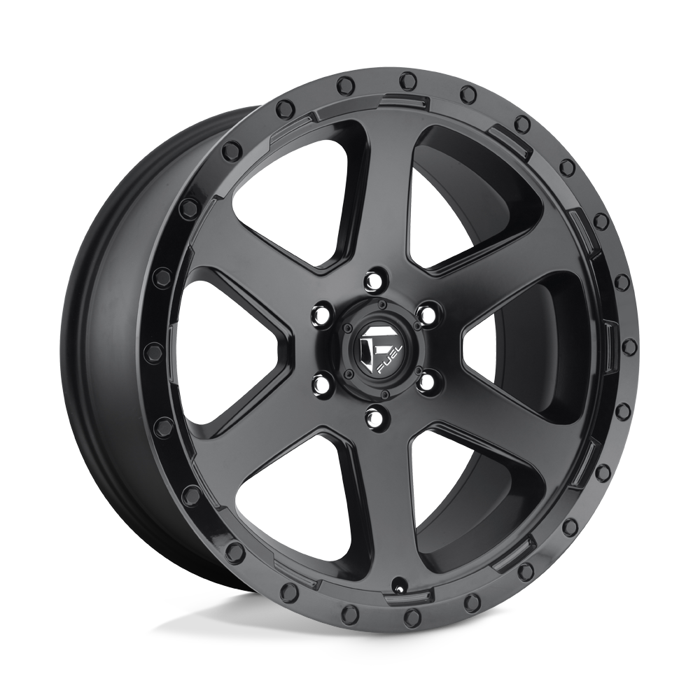 Fuel 1PC D589 RIPPER 20X10 MATTE BLACK GLOSS BLACK LIP 6X5.5 - D58920008347