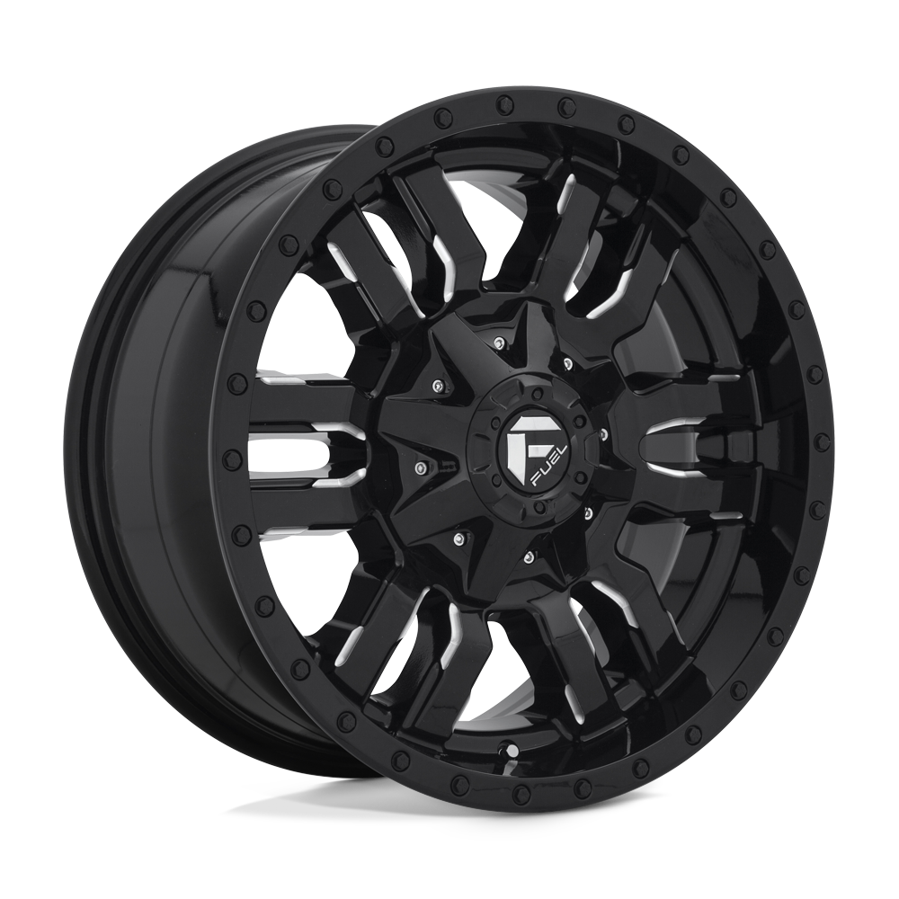 Fuel 1PC D595 SLEDGE 18X9 GLOSS BLACK MILLED 8X6.5 - D59518908257