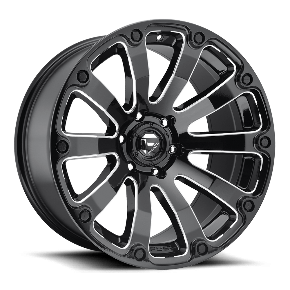 Fuel 1PC D598 DIESEL 20X9 GLOSS BLACK MILLED 5X150 - D59820905650