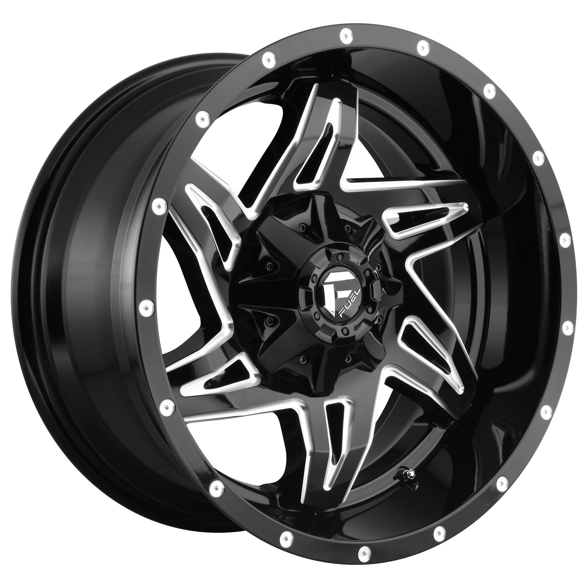 Fuel 1PC D613 ROCKER 20X10 GLOSS BLACK MILLED 8X180 - D61320001847