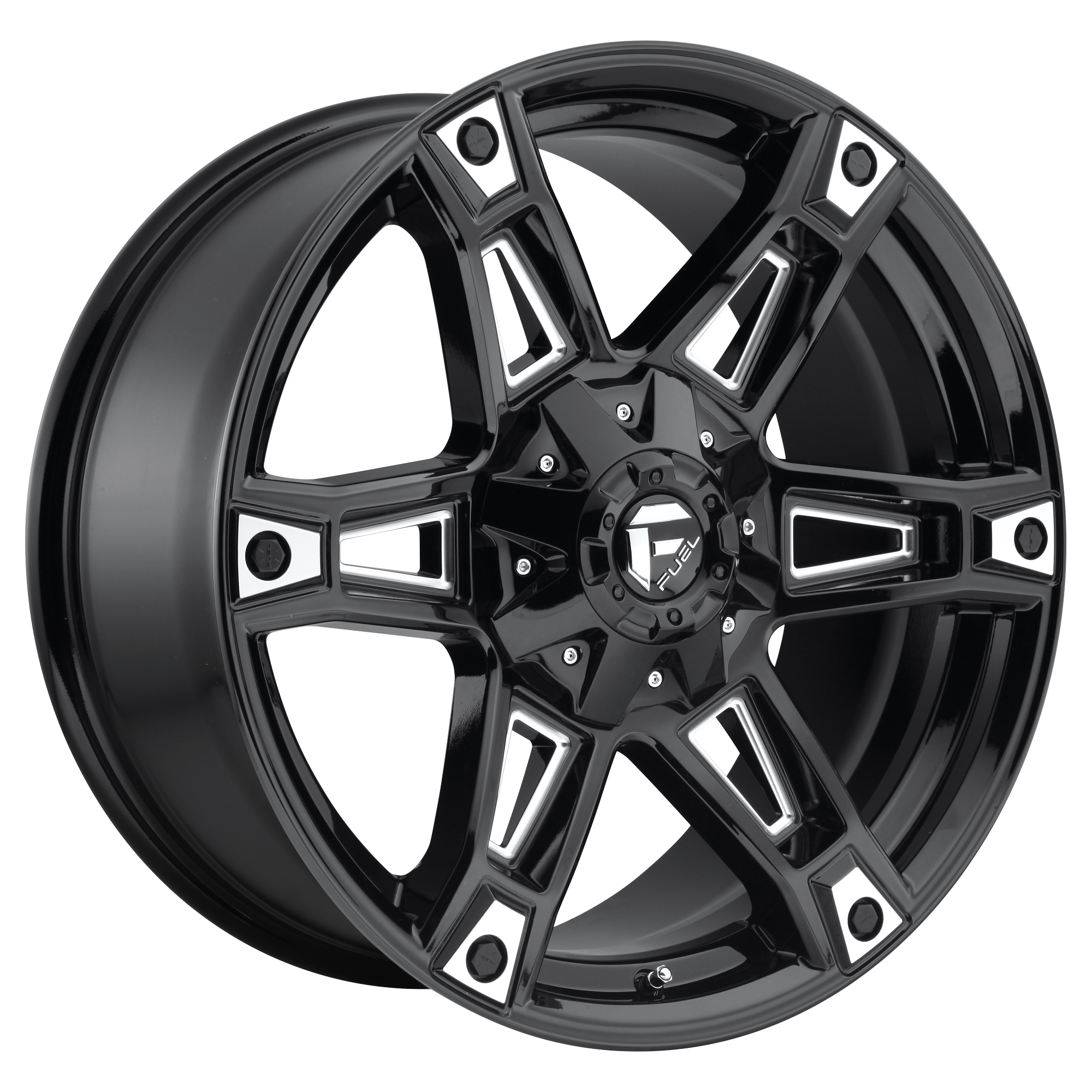 Fuel 1PC D622 DAKAR 20X9 GLOSS BLACK MILLED 5X5.5/150 - D62220907057