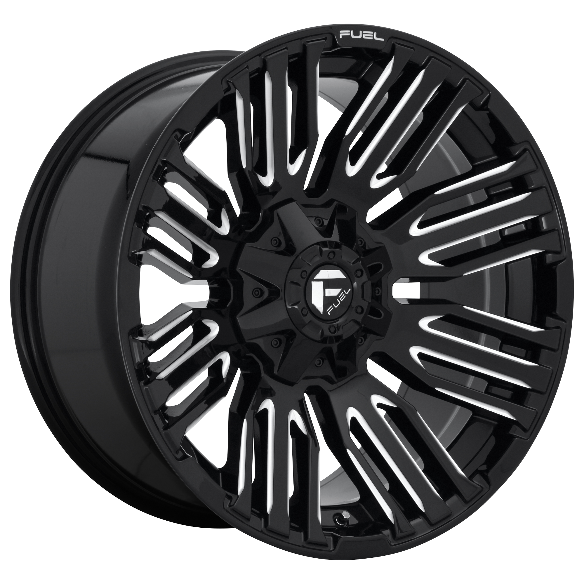 Fuel 1PC D649 SCHISM 20X10 GLOSS BLACK MILLED 8X170 - D64920001747