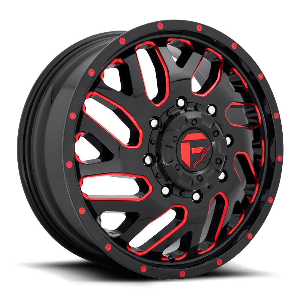 Fuel 1PC D656 TRITON 20X8.25 GLOSS BLACK RED TINTED CLEAR 8X200 - D656208292 Fuel 1PC D656 TRITON 20X8.25 GLOSS BLACK RED TINTED CLEAR 8X200 - D656208292