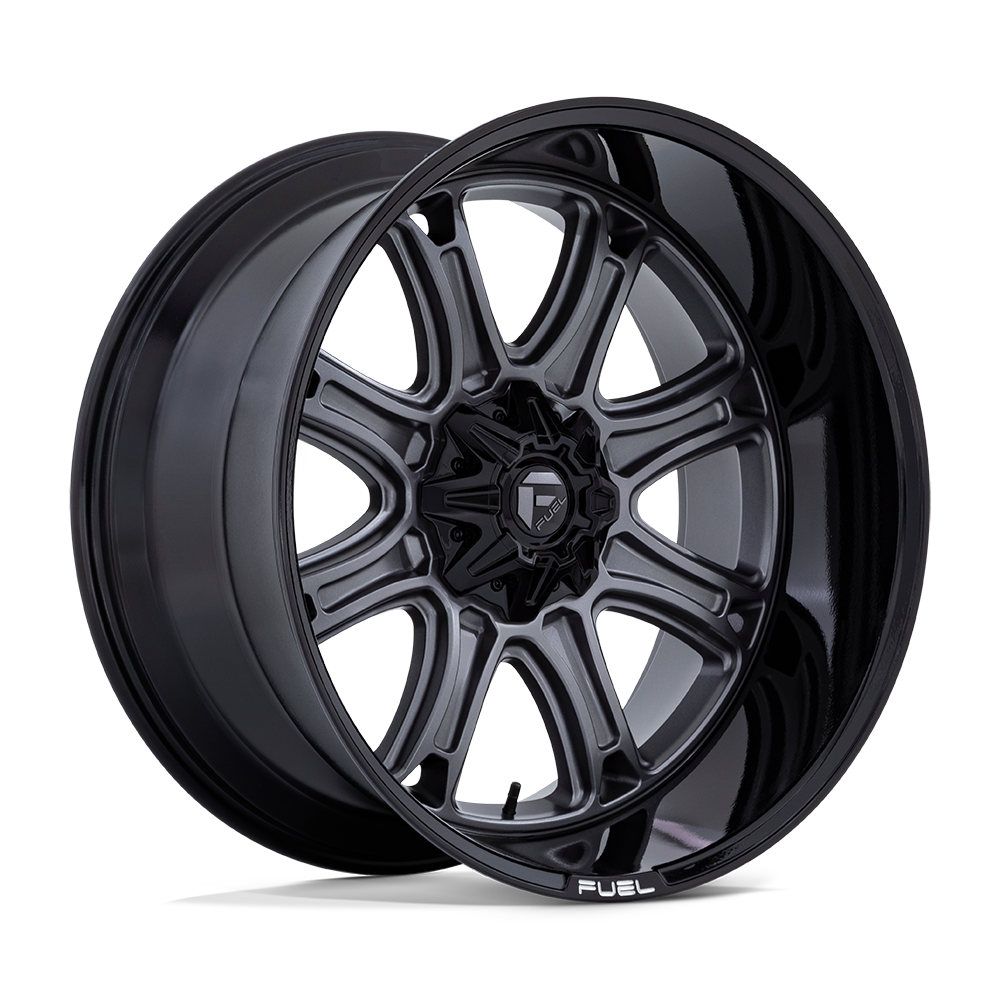 Fuel 1PC DARKSTAR 22X10 MATTE GUNMETAL WITH BLACK LIP 8X170 - FC853AB22108710