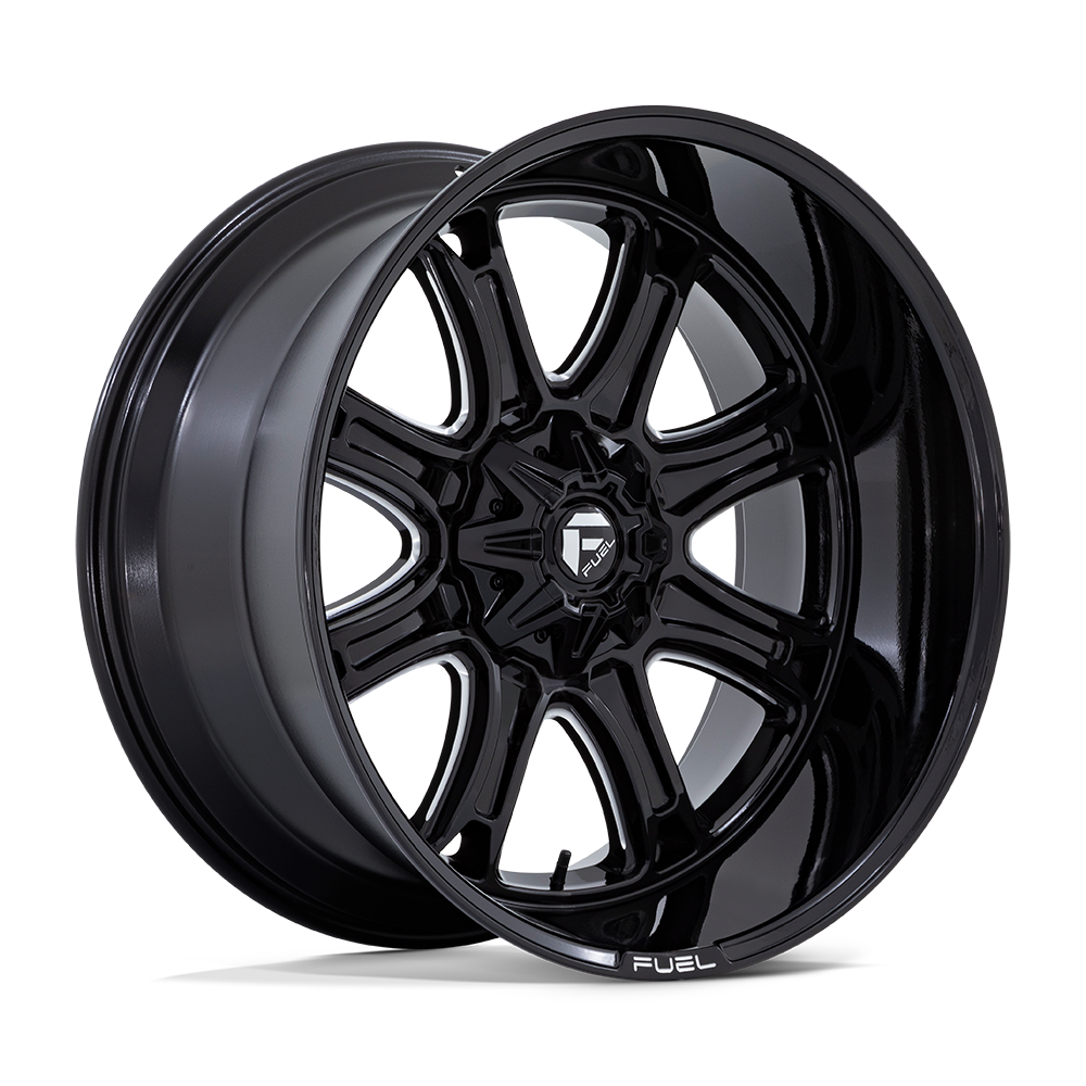 Fuel 1PC DARKSTAR 24X12 GLOSS BLACK MILLED 8X6.5 - FC853BE24128044N Fuel 1PC DARKSTAR 24X12 GLOSS BLACK MILLED 8X6.5 - FC853BE24128044N