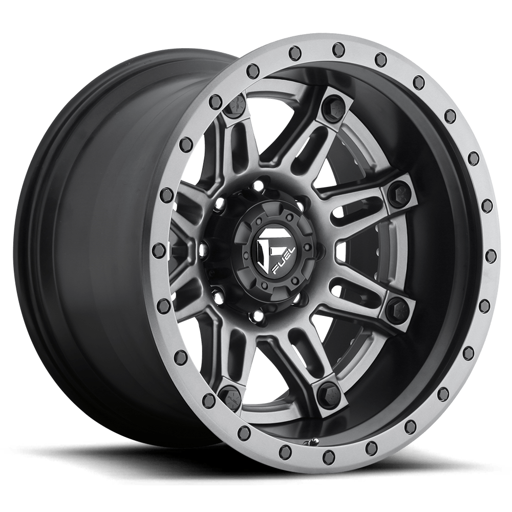 Fuel 2PC D232 HOSTAGE 20X10 MATTE GUN METAL 6X5.5 - D23220008347
