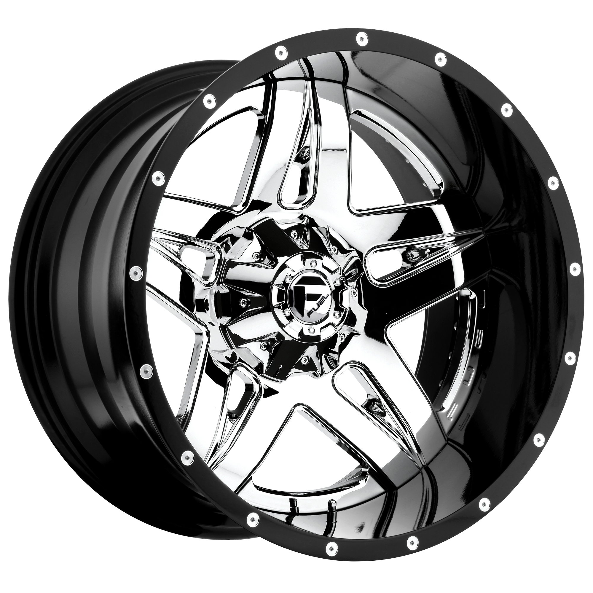 Fuel 2PC D243 FULL BLOWN 20X10 CHROME PLATED GLOSS BLACK LIP 6X135/5.5 - D24320009847 Fuel 2PC D243 FULL BLOWN 20X10 CHROME PLATED GLOSS BLACK LIP 6X135/5.5 - D24320009847