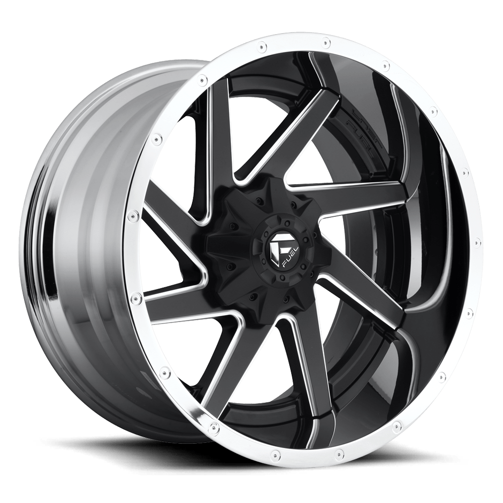 Fuel 2PC D264 RENEGADE 20X12 MATTE BLACK CHROME LIP 6X135/5.5 - D26420209847