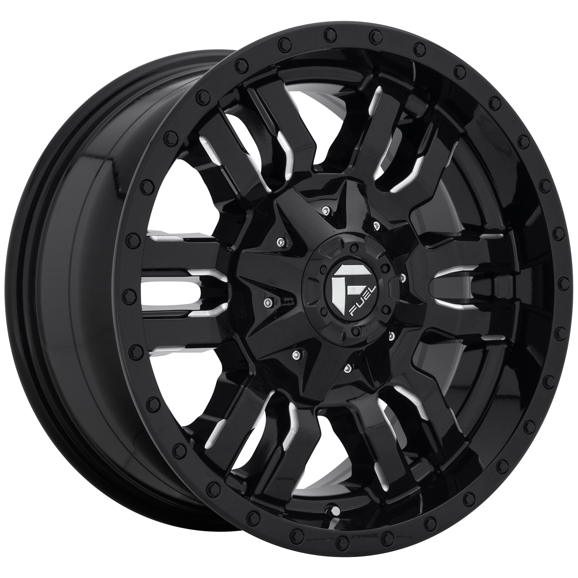 Fuel UTV D595 SLEDGE 20X7 GLOSS BLACK MILLED 4X156 - D5952070A543