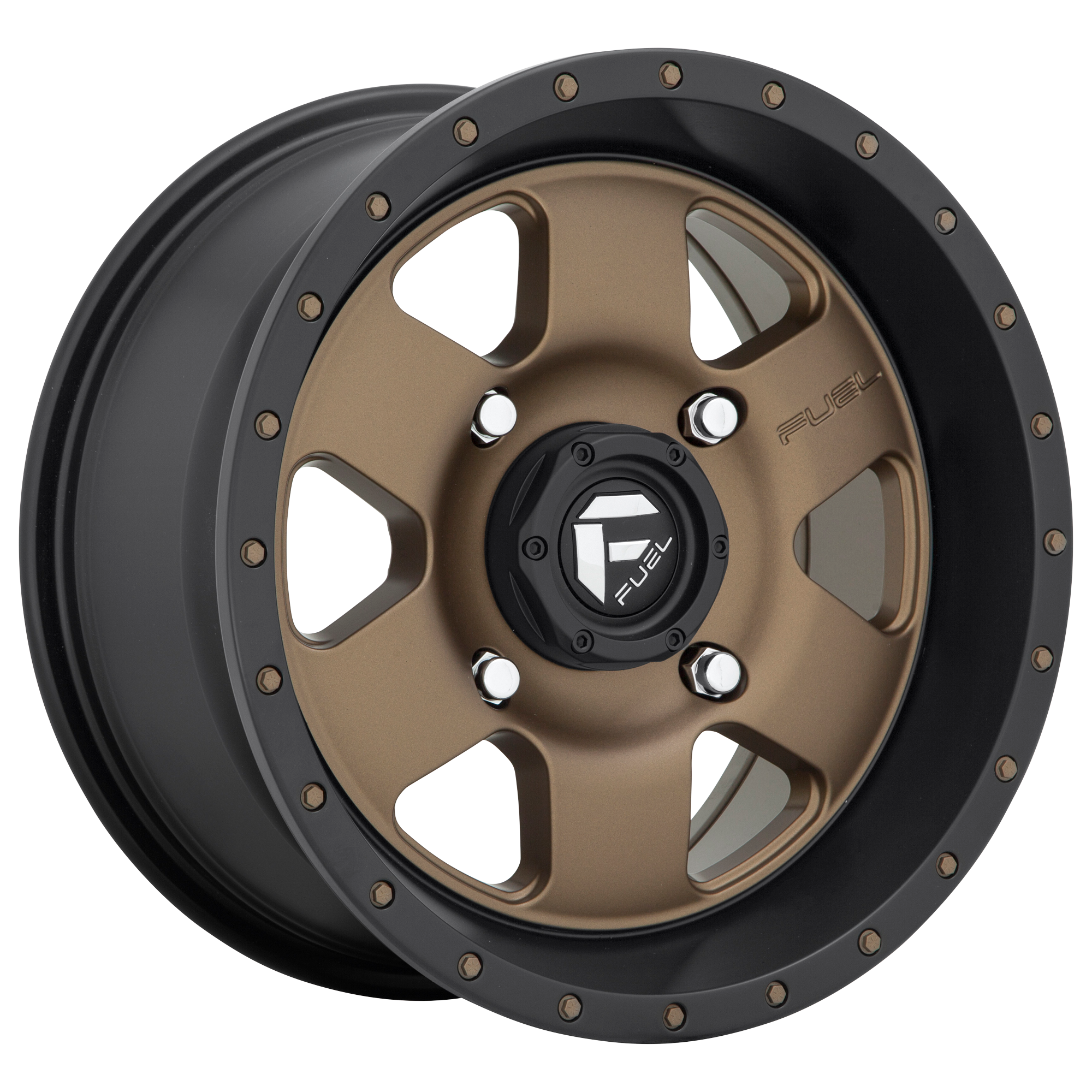 Fuel UTV D617 PODIUM 15X7 MATTE BRONZE BLACK BEAD RING 4X156 - D6171570A544