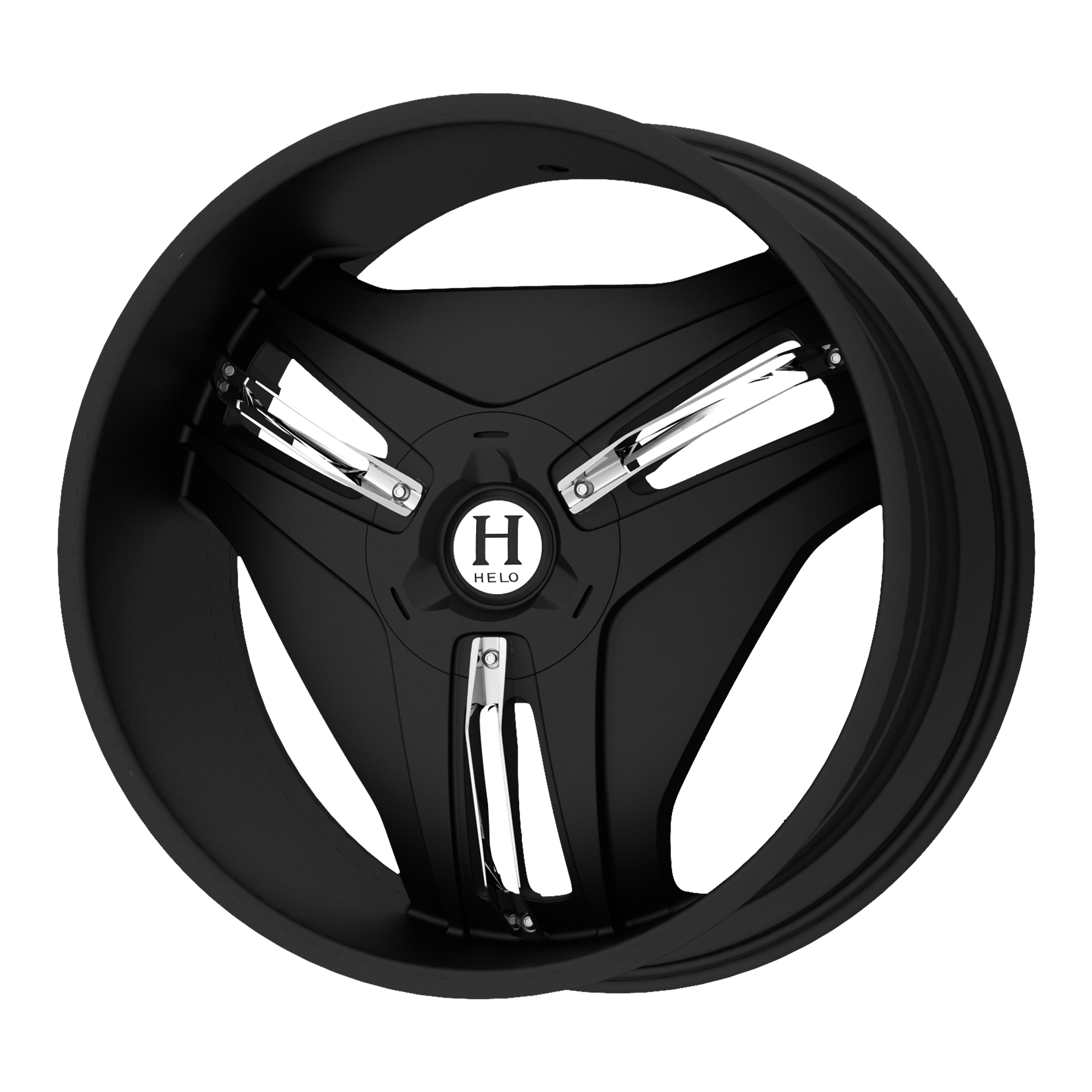 Helo HE849 22X9.5 GLOSS BLACK WITH REMOVABLE CHROME  ACCENTS 5X115/5.5 - HE84922926310