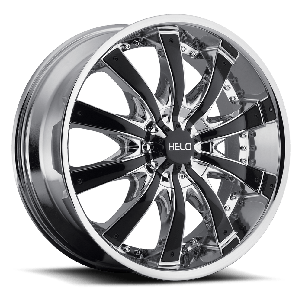 Helo HE875 20X8.5 CHROME PLATED WITH GLOSS BLACK ACCENTS 5X112/4.5 - HE87528546238 Helo HE875 20X8.5 CHROME PLATED WITH GLOSS BLACK ACCENTS 5X112/4.5 - HE87528546238