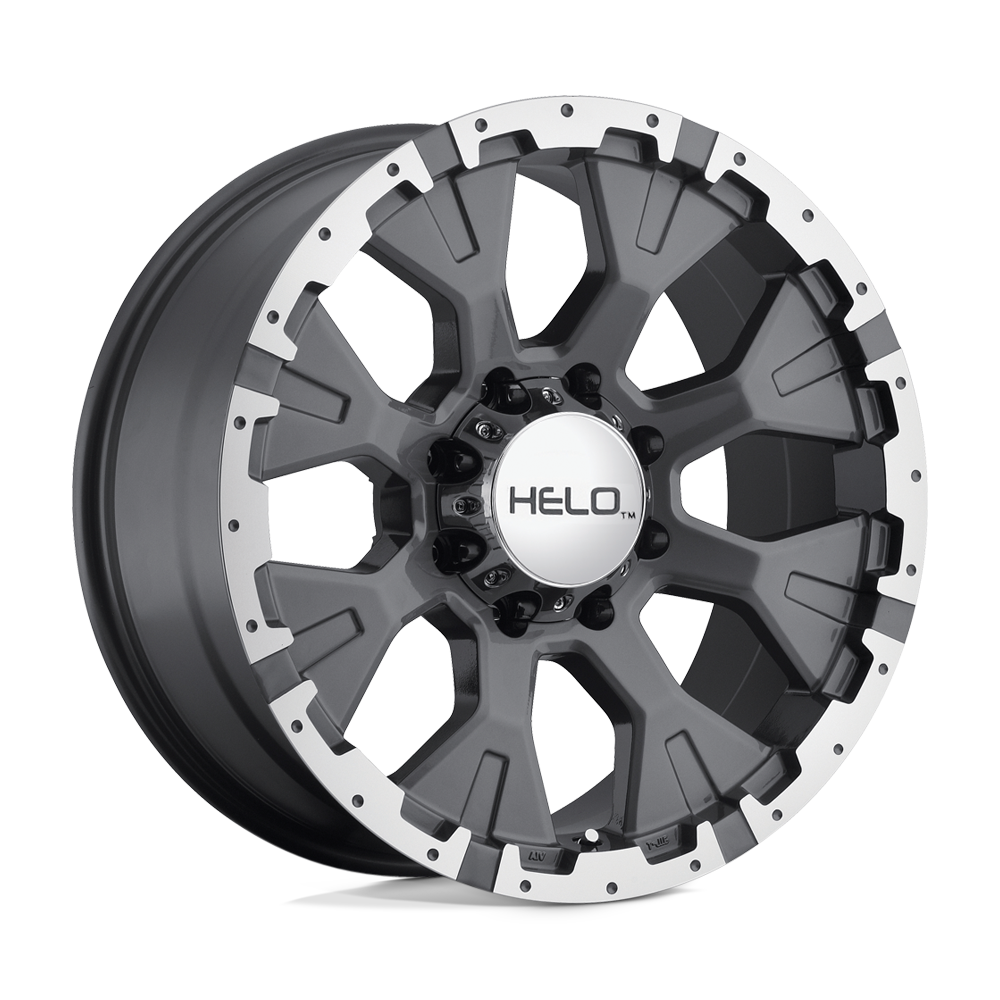 Helo HE878 18X9 DARK SILVER WITH MACHINED FLANGE 8X170 - HE87889087412N