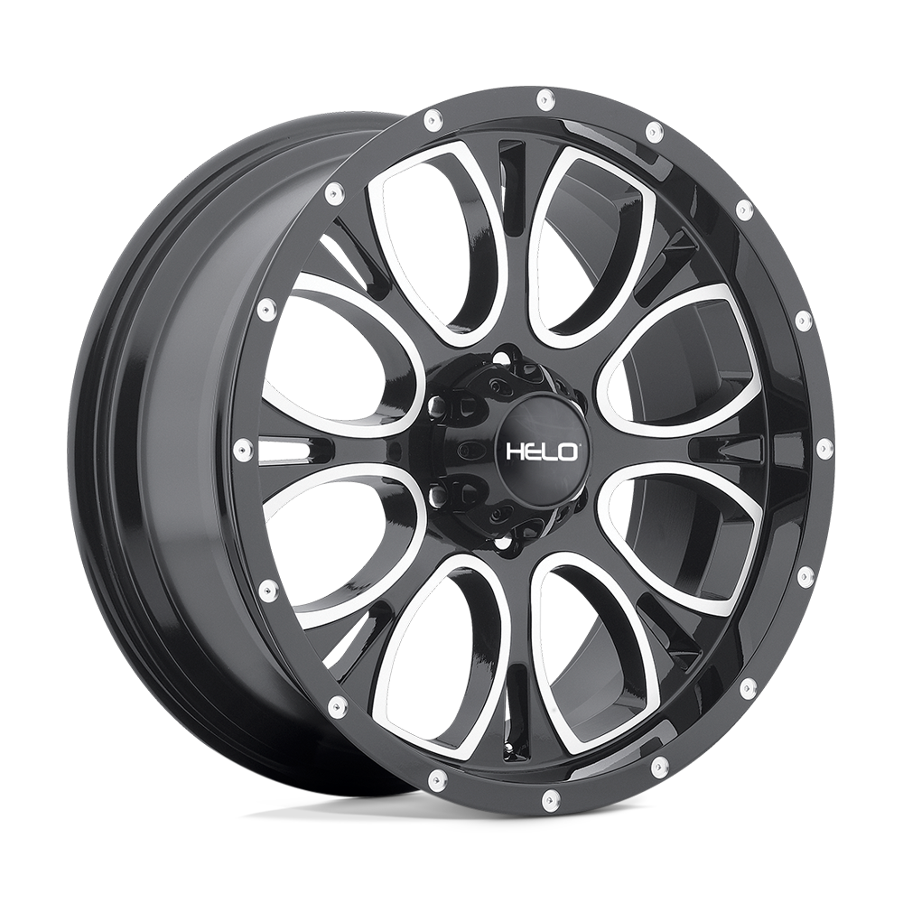 Helo HE879 16X8 GLOSS BLACK MACHINED 6X5.5 - HE87968068300 Helo HE879 16X8 GLOSS BLACK MACHINED 6X5.5 - HE87968068300