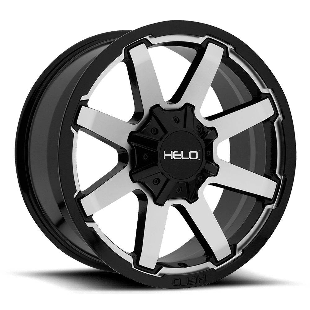Helo HE909 20X9 GLOSS BLACK MACHINED 8X6.5 - HE90929080500