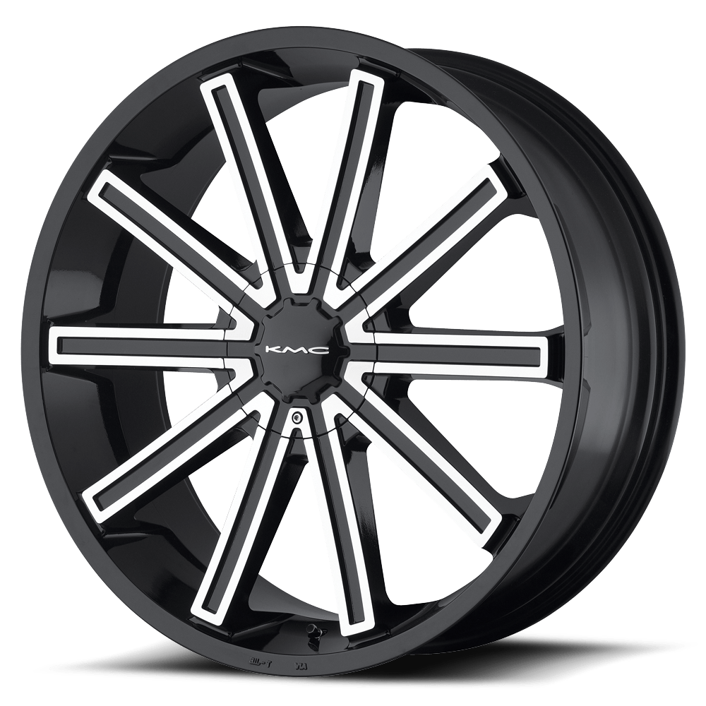 KMC KM681 NERVE 24X9 GLOSS BLACK MACHINED BLANK - KM68124900315
