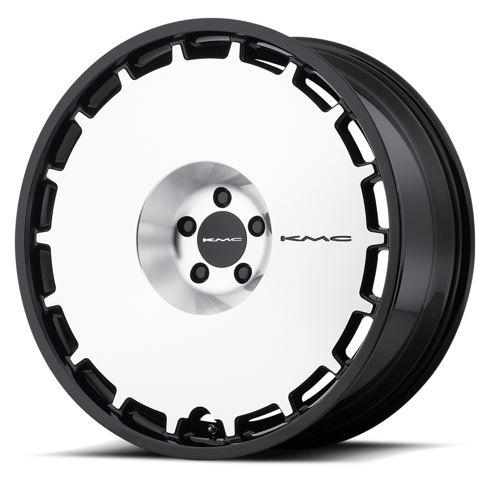 KMC KM689 SKILLET 22X9 GLOSS BLACK MACHINED FACE 6X5.5 - KM68922962538