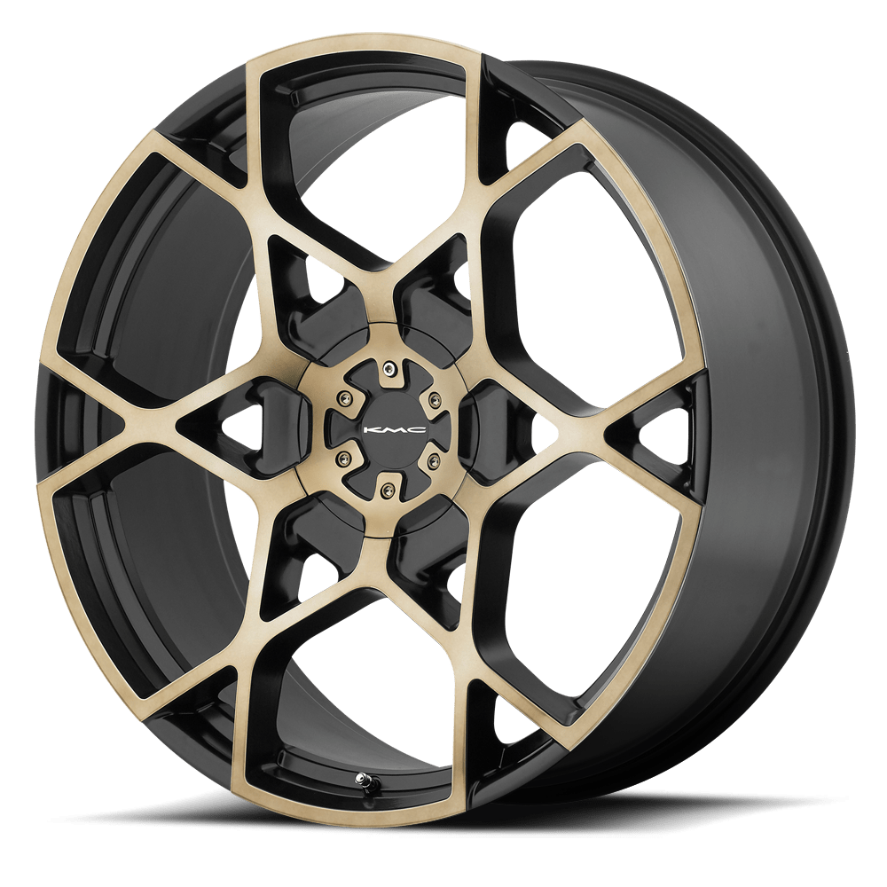 KMC KM695 CROSSHAIR 20X8.5 SATIN BLACK W/ MACHINED FACE AND TINTED CLEAR 6X120/5.5 - KM69528578915