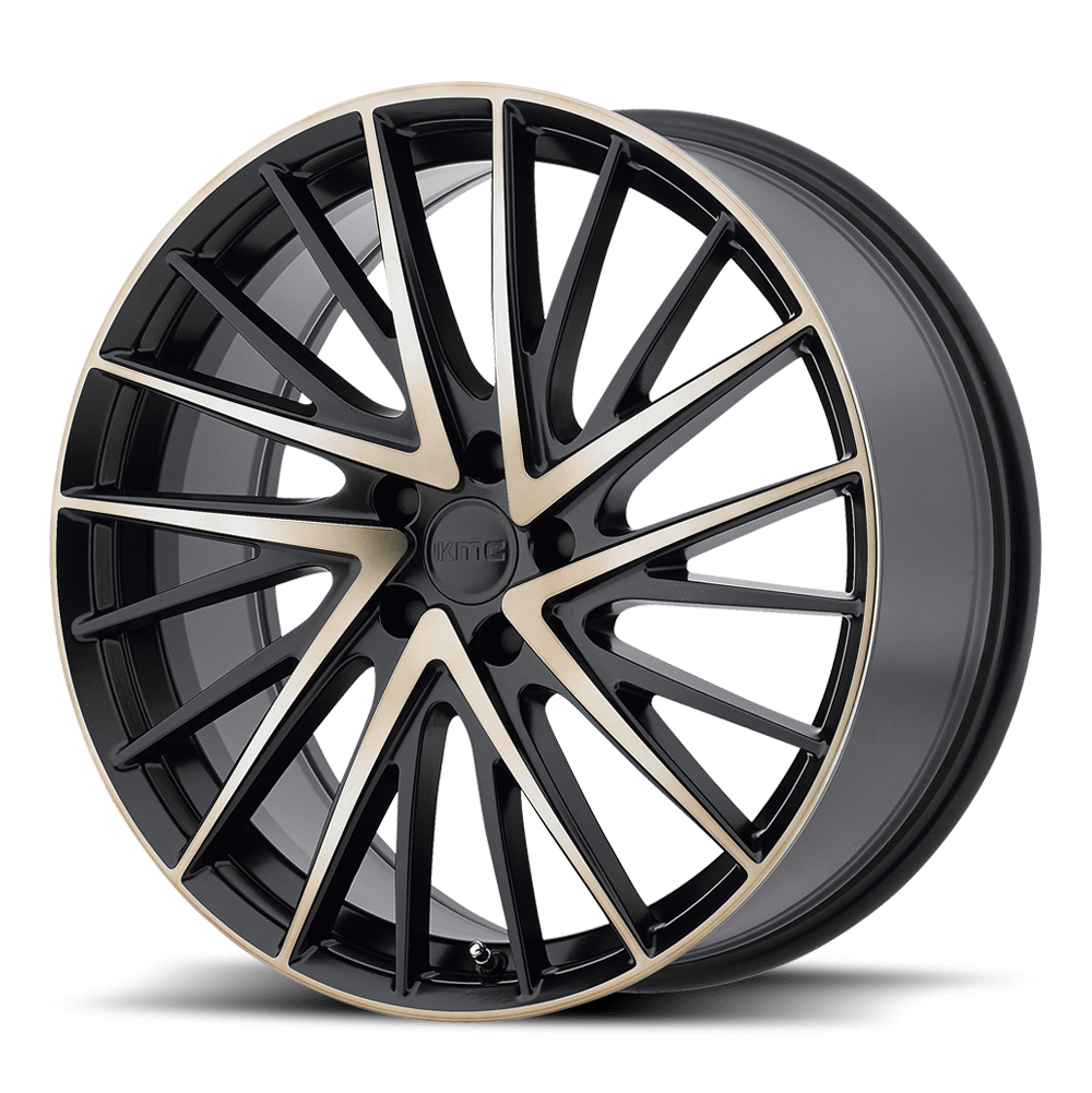 KMC KM697 NEWTON 18X8 SATIN BLACK W/ MACHINED FACE AND TINTED CLEAR 5X120 - KM69788052935