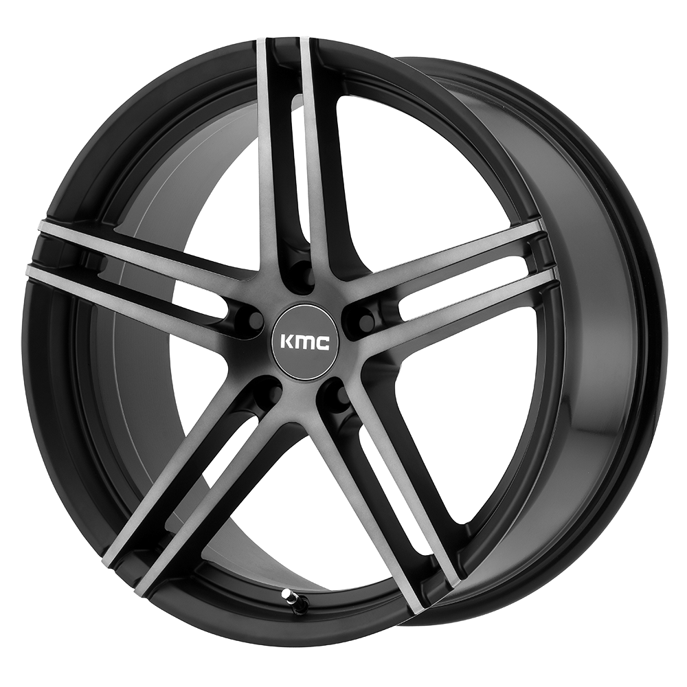 KMC KM703 MONOPHONIC 19X8.5 SATIN BLACK TITANIUM BLACK FACE 5X4.5 - KM70398512535 KMC KM703 MONOPHONIC 19X8.5 SATIN BLACK TITANIUM BLACK FACE 5X4.5 - KM70398512535