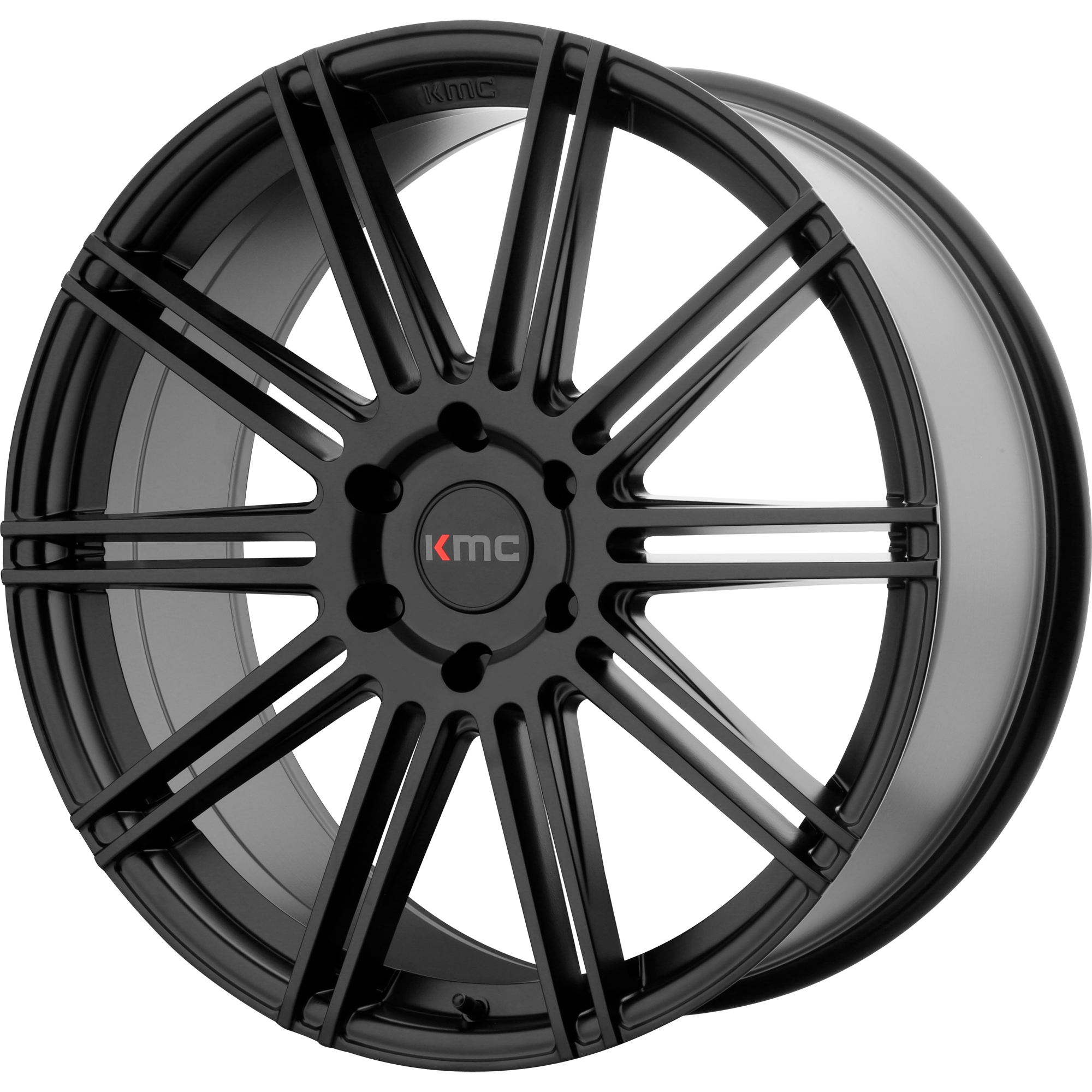 KMC KM707 CHANNEL 22X9.5 SATIN BLACK 6X120 - KM70722977730