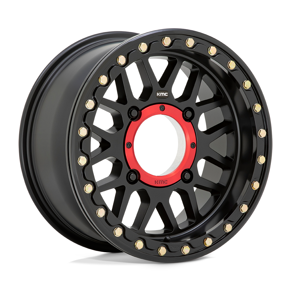 KMC Powersports KS235 GRENADE BEADLOCK 15X7 SATIN BLACK 4X110 - KS23557040710