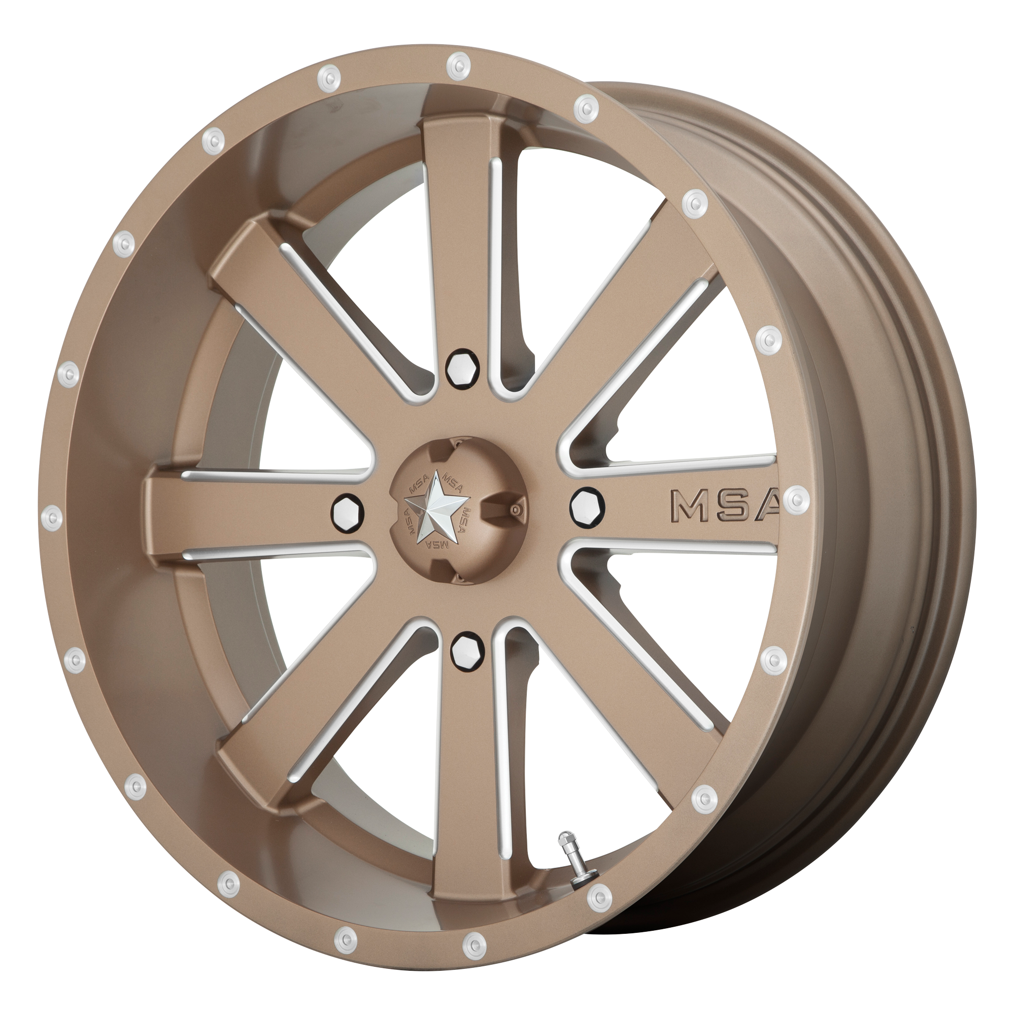 MSA Offroad Wheels M34 FLASH 22X7 BRONZE MILLED 4X137 - M34-022737B MSA Offroad Wheels M34 FLASH 22X7 BRONZE MILLED 4X137 - M34-022737B