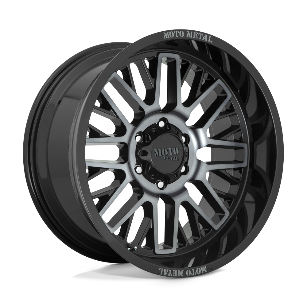 Moto Metal MO802 22X10 GLOSS BLACK MACHINED WITH GRAY TINT 6X135 - MO80222063418N