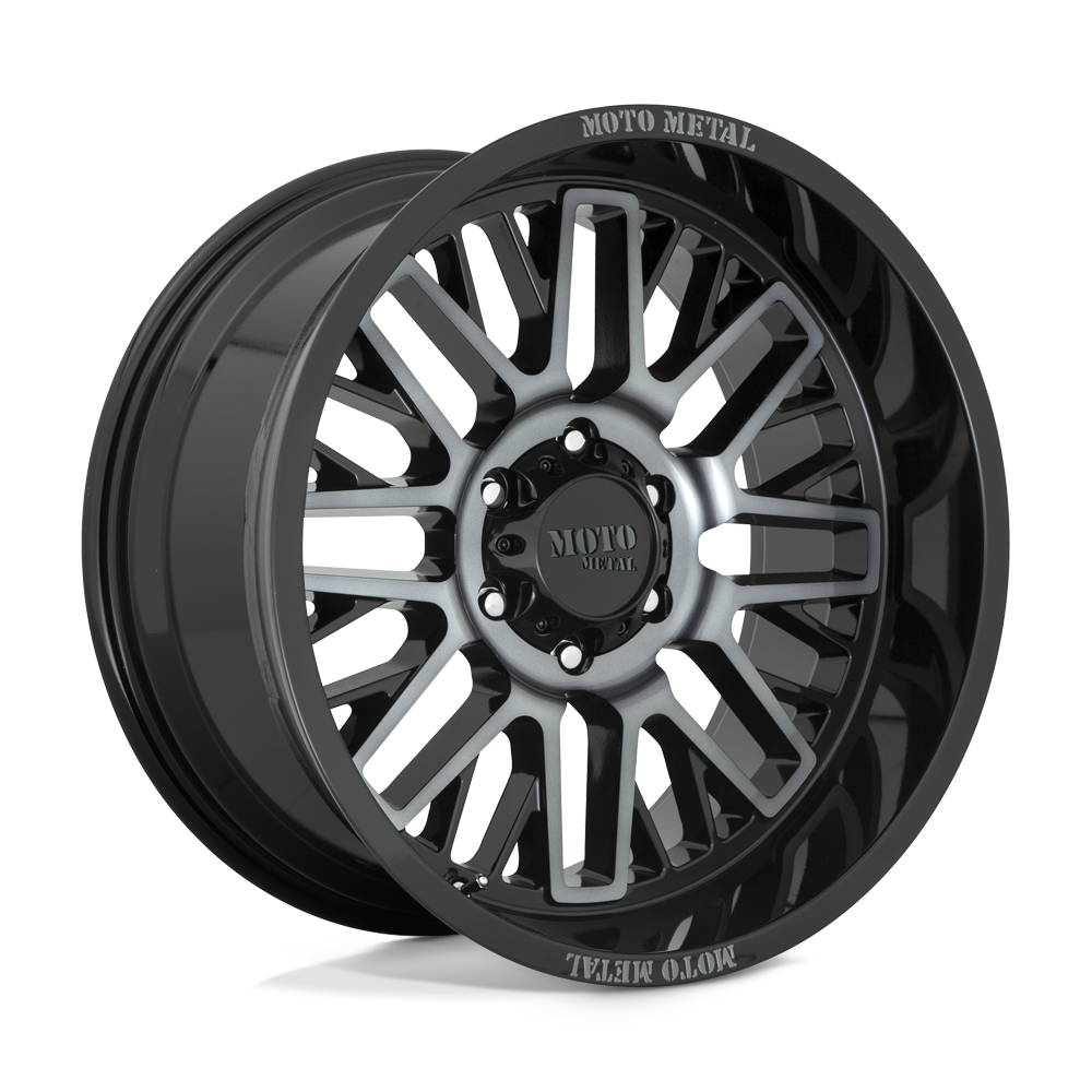 Moto Metal MO802 20X9 GLOSS BLACK MACHINED WITH GRAY TINT 6X135 - MO80229063400