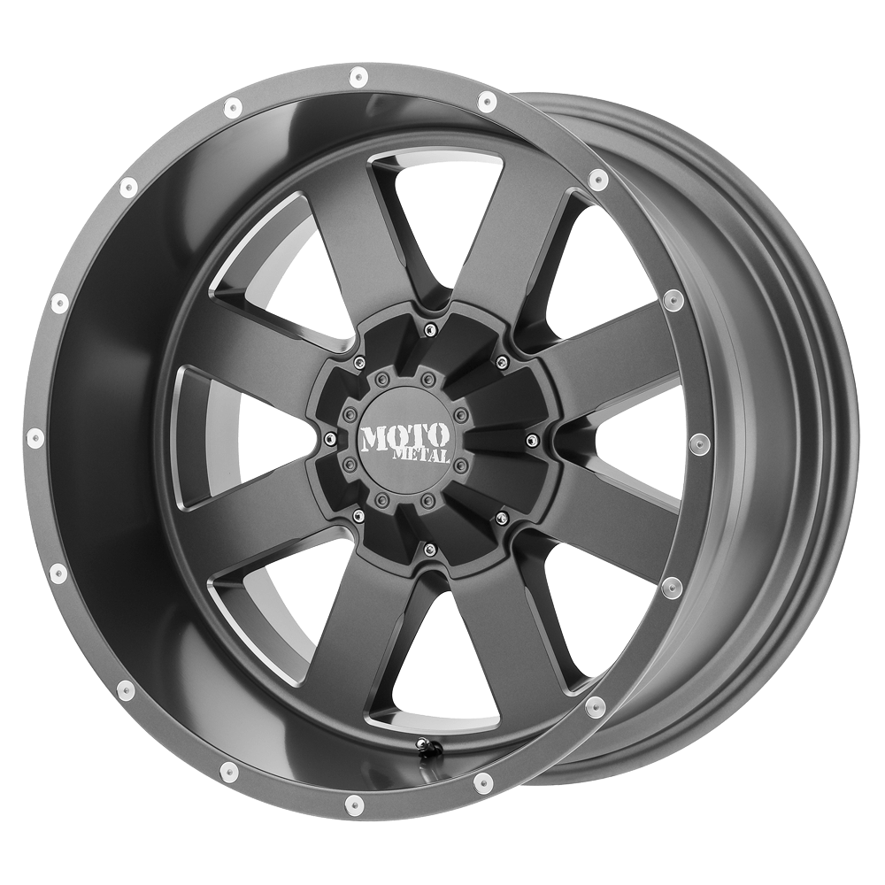 Moto Metal MO962 20X10 SATIN GRAY MILLED 8X170 - MO96221087424N Moto Metal MO962 20X10 SATIN GRAY MILLED 8X170 - MO96221087424N