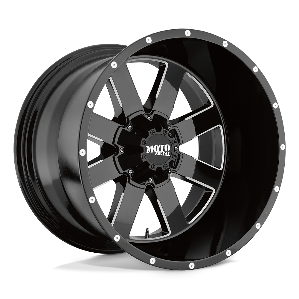 Moto Metal MO962 18X9 GLOSS BLACK MILLED 8X180 - MO96289088300 Moto Metal MO962 18X9 GLOSS BLACK MILLED 8X180 - MO96289088300