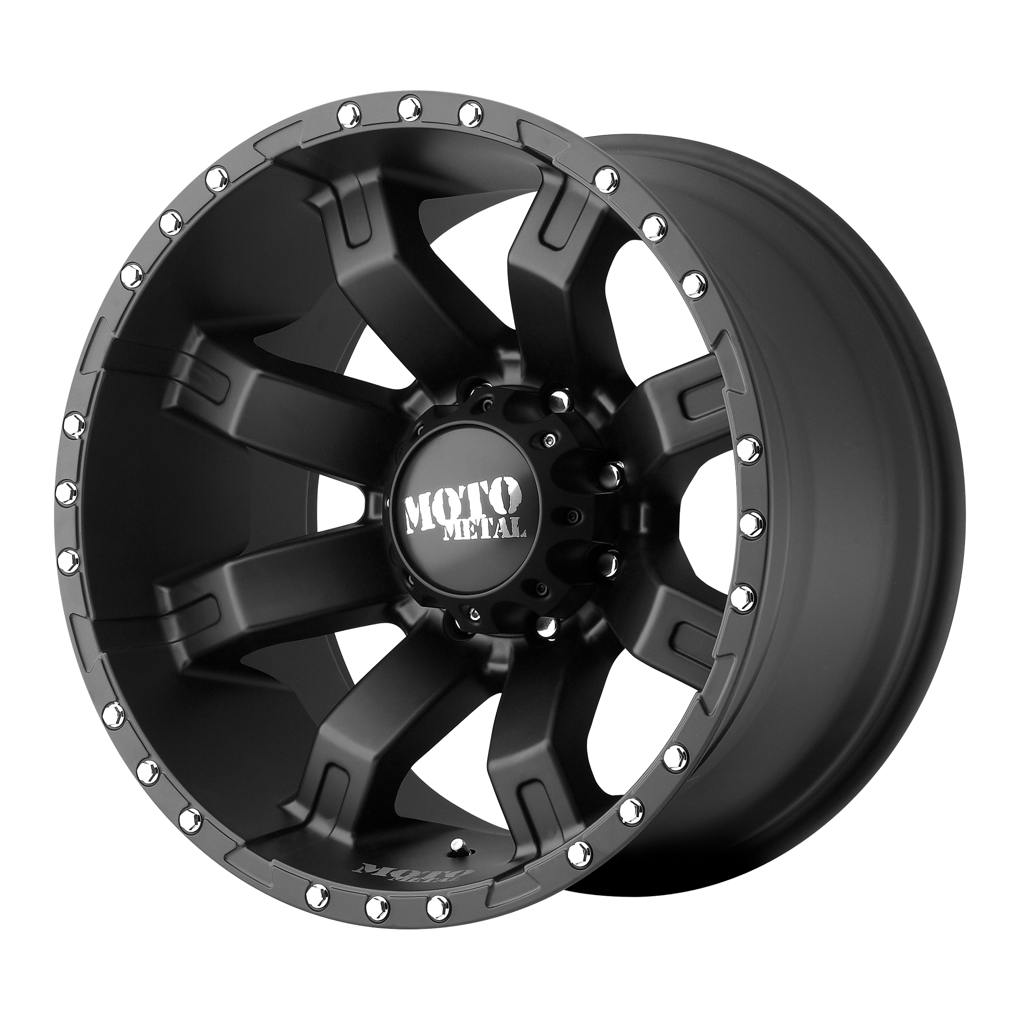 Moto Metal MO968 20X10 SATIN BLACK WITH CLEARCOAT 8X6.5 - MO96821080724N