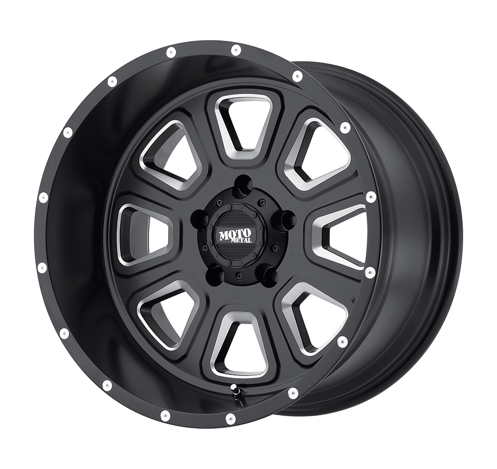 Moto Metal MO972 20X10 SATIN BLACK MILLED 5X5.0 - MO97221050324N Moto Metal MO972 20X10 SATIN BLACK MILLED 5X5.0 - MO97221050324N