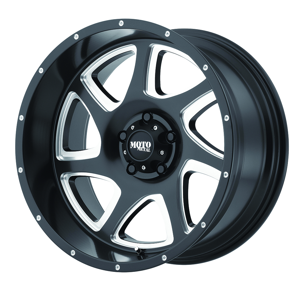 Moto Metal MO976 20X12 SATIN BLACK MILLED 8X180 - MO97621288944N Moto Metal MO976 20X12 SATIN BLACK MILLED 8X180 - MO97621288944N