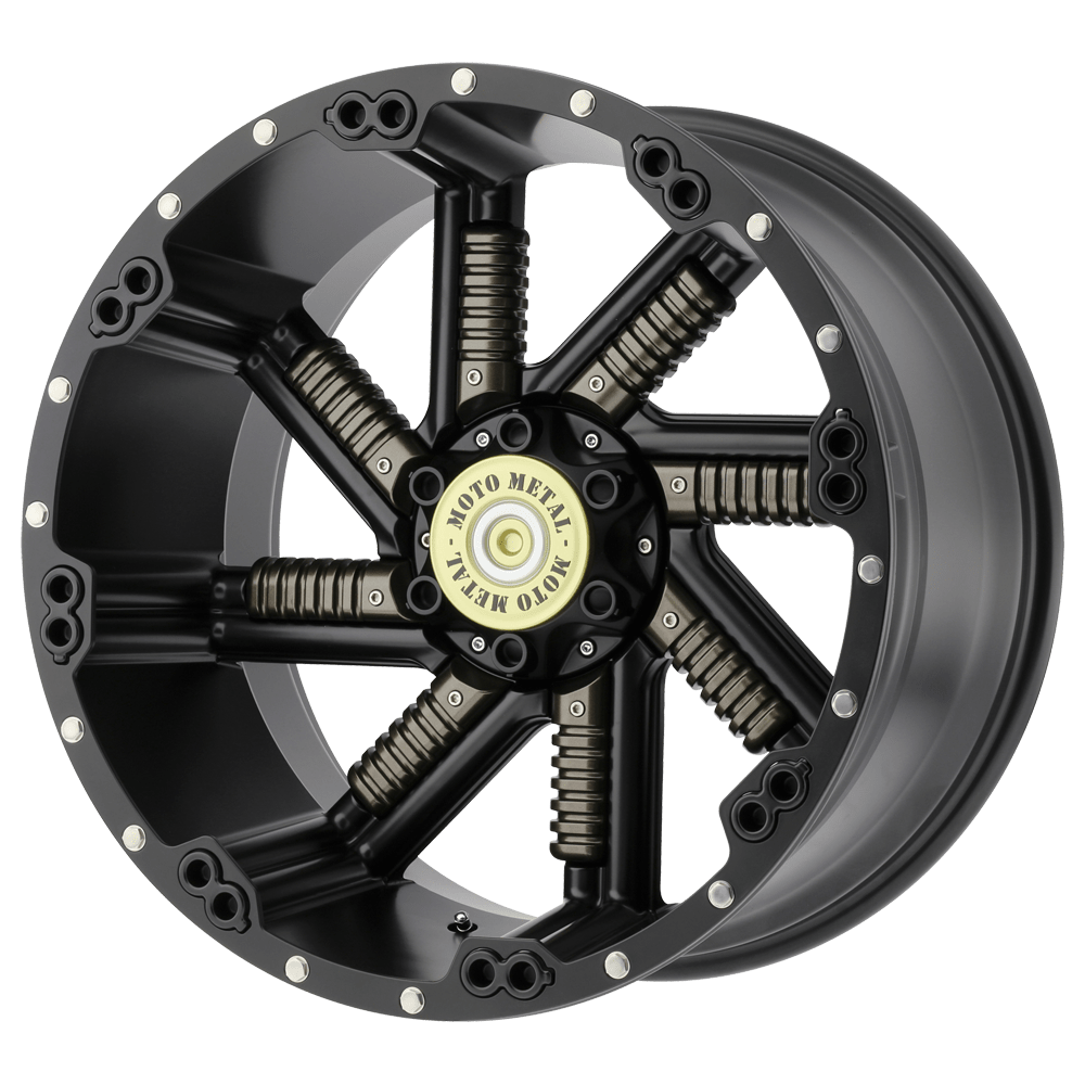 Moto Metal MO979 BUCKSHOT 20X10 SATIN BLACK WITH GUN METAL INSERTS 8X6.5 - MO97921080724N Moto Metal MO979 BUCKSHOT 20X10 SATIN BLACK WITH GUN METAL INSERTS 8X6.5 - MO97921080724N