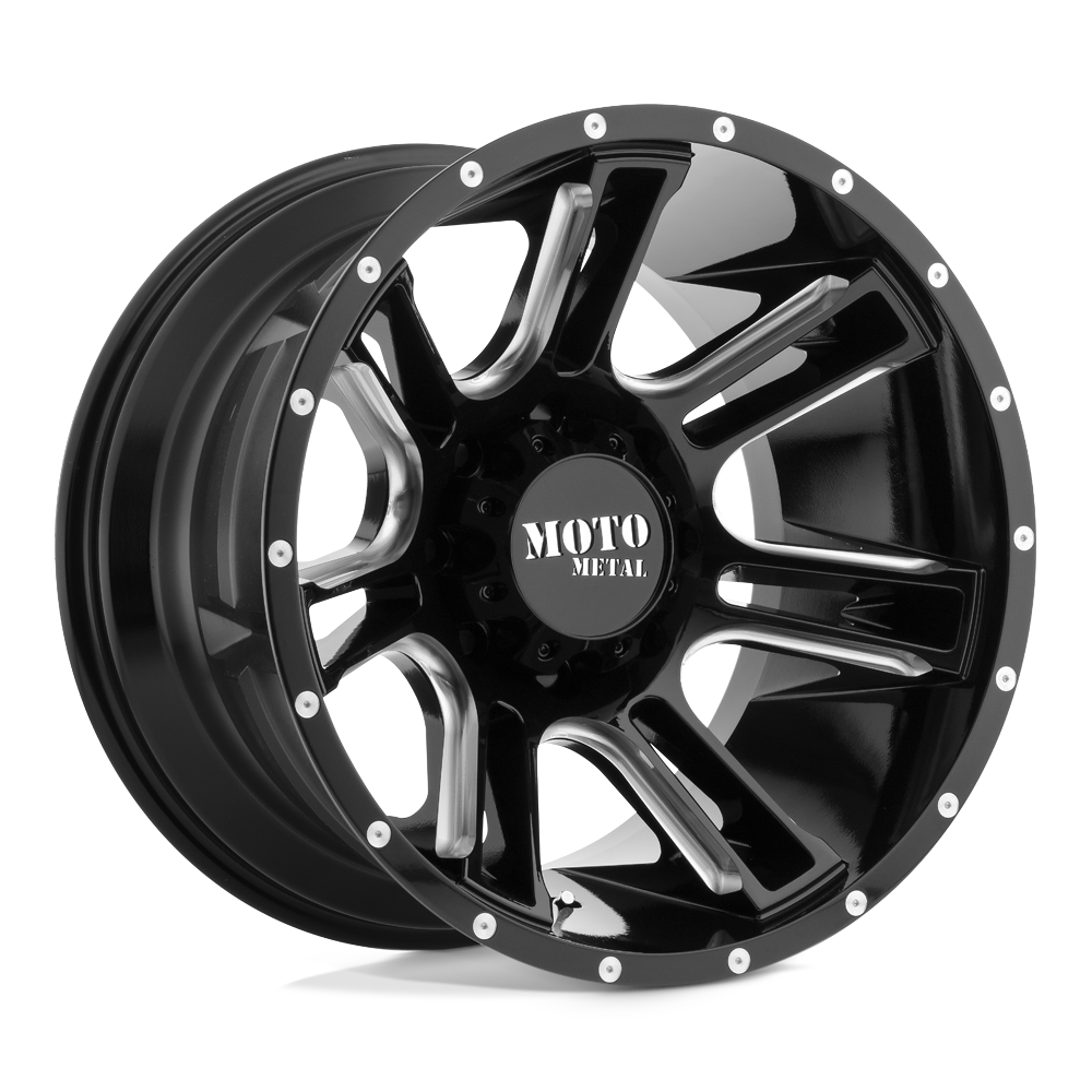 Moto Metal MO982 AMP 17X9 GLOSS BLACK MILLED 6X5.5 - MO98279068312N