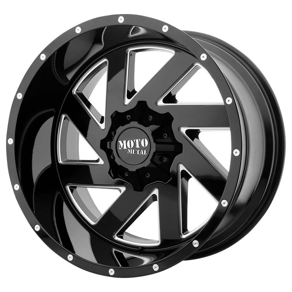 Moto Metal MO988 MELEE 20X10 GLOSS BLACK MILLED 8X6.5 - MO98821080318N