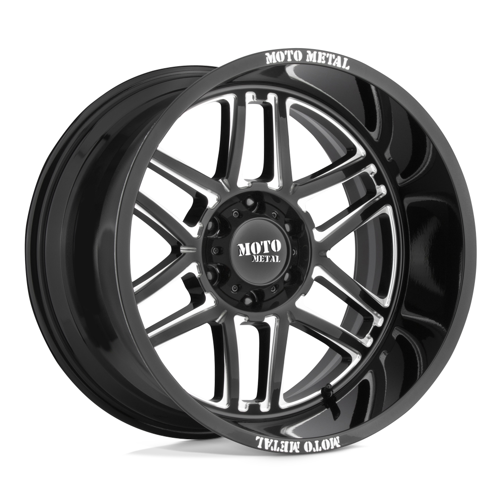 Moto Metal MO992 FOLSOM 20X9 GLOSS BLACK MILLED 5X150 - MO99229058318